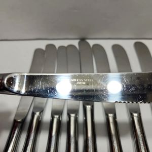 Japan Stainless Steel Pistol Handle Dinner Knives Lancaster Stainless Flatware